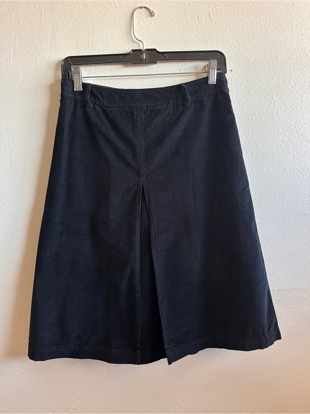 Piazza Sempione Black Midi Skort with pleats corduroy textured Size 40 US  S